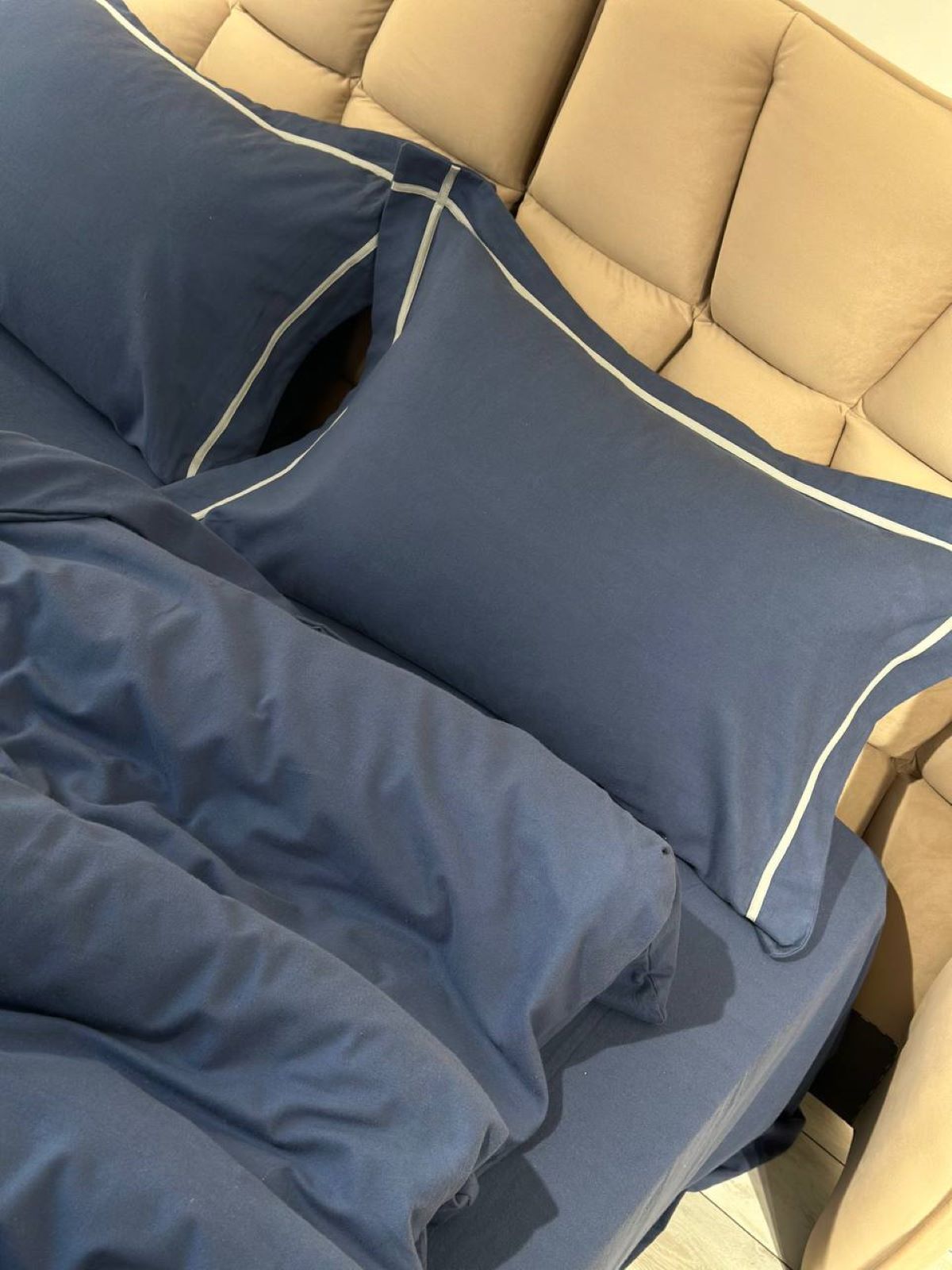 Постільна білизна First Choice фланель Soprano denim полуторна 160х220