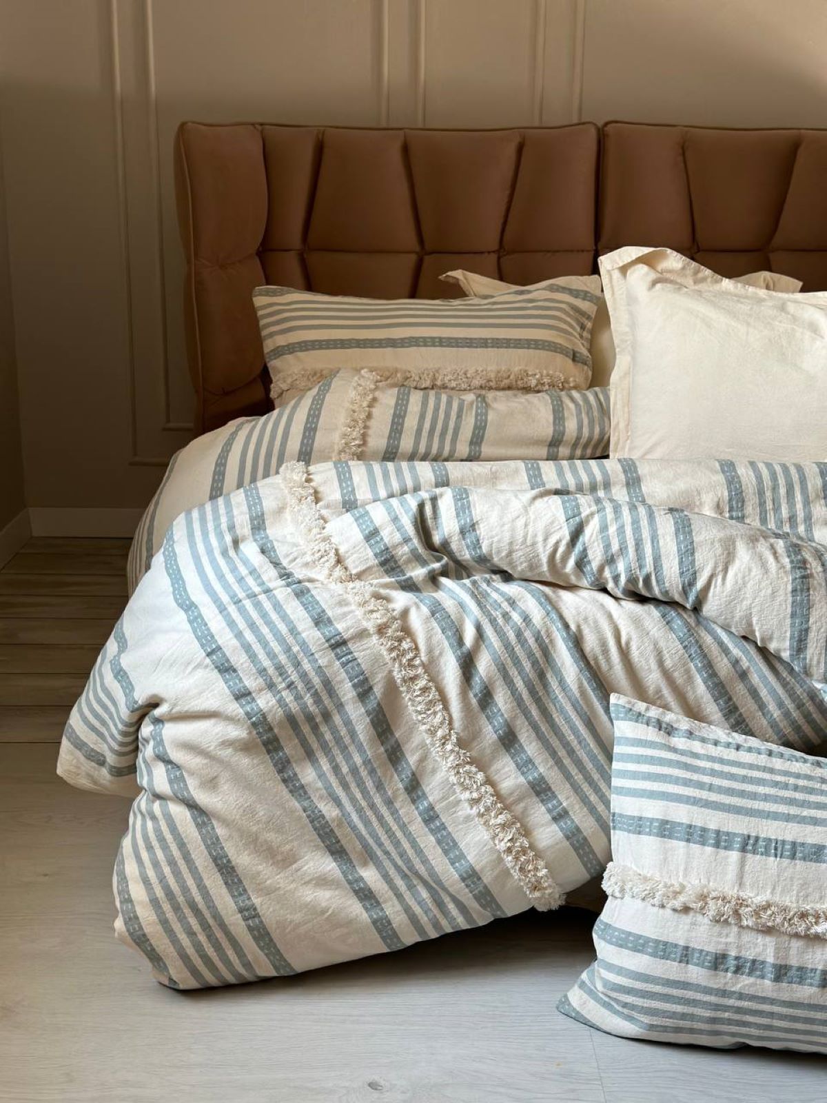 Постельное белье Saheser Nidus green евро 200х220