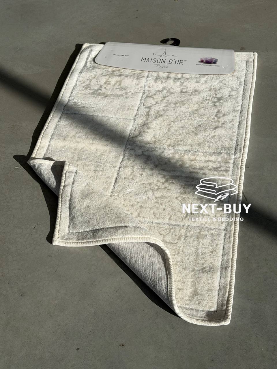 Набір килимів для ванної Maison D’or Gardiner Patchwork Ecru 2 шт (60×100 см + 50×60 см) | Туреччина