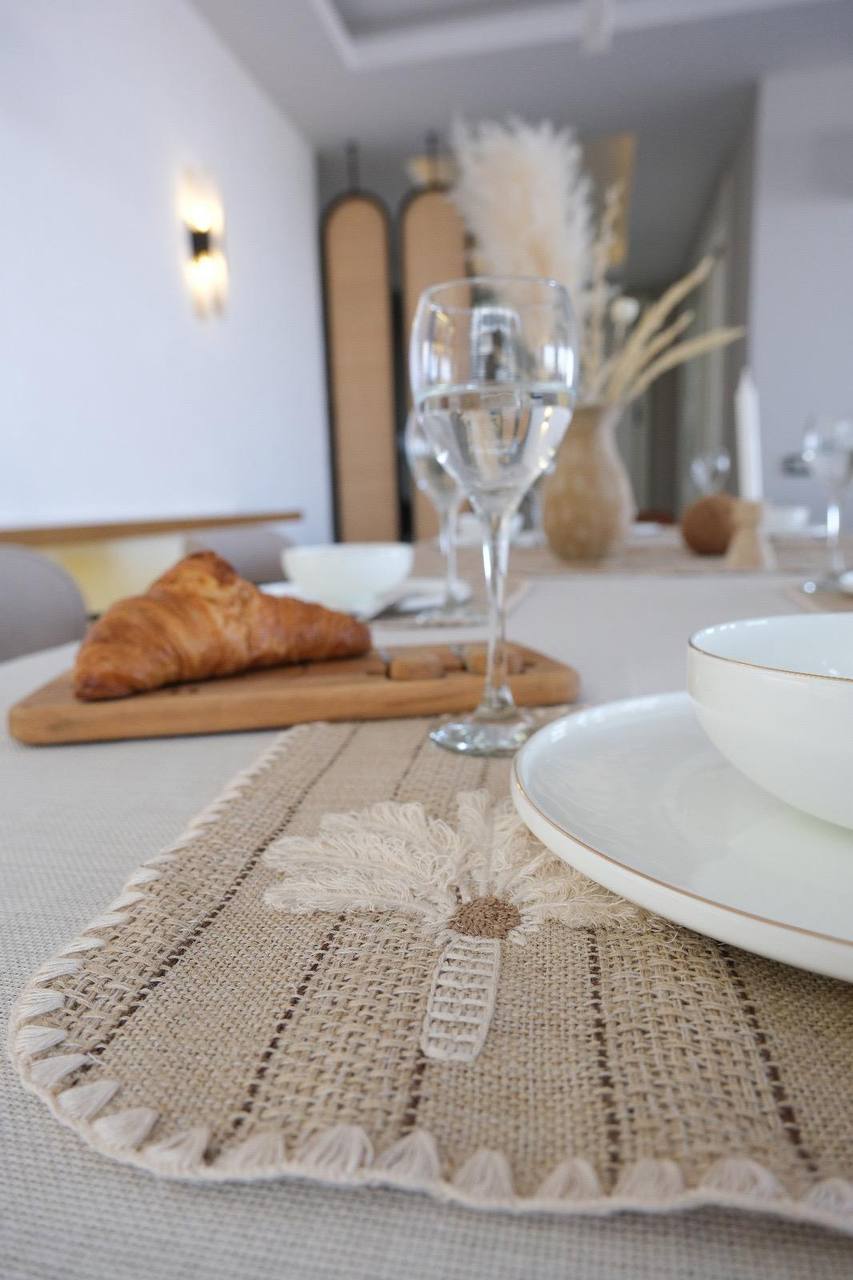 Набір скатертин Boho Island 160х220 см  (8 предметів) Туречинна