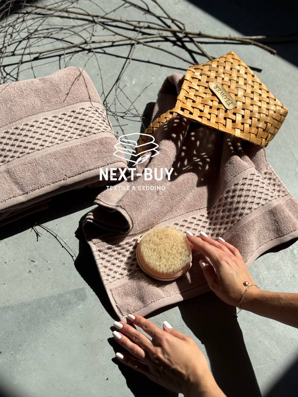 Набір бавовняних рушників Cestepe Soft touch rose 2шт