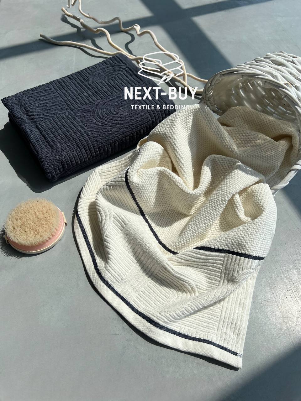 Набір бавовняних рушників Istanbul Babil Antrasit 2шт