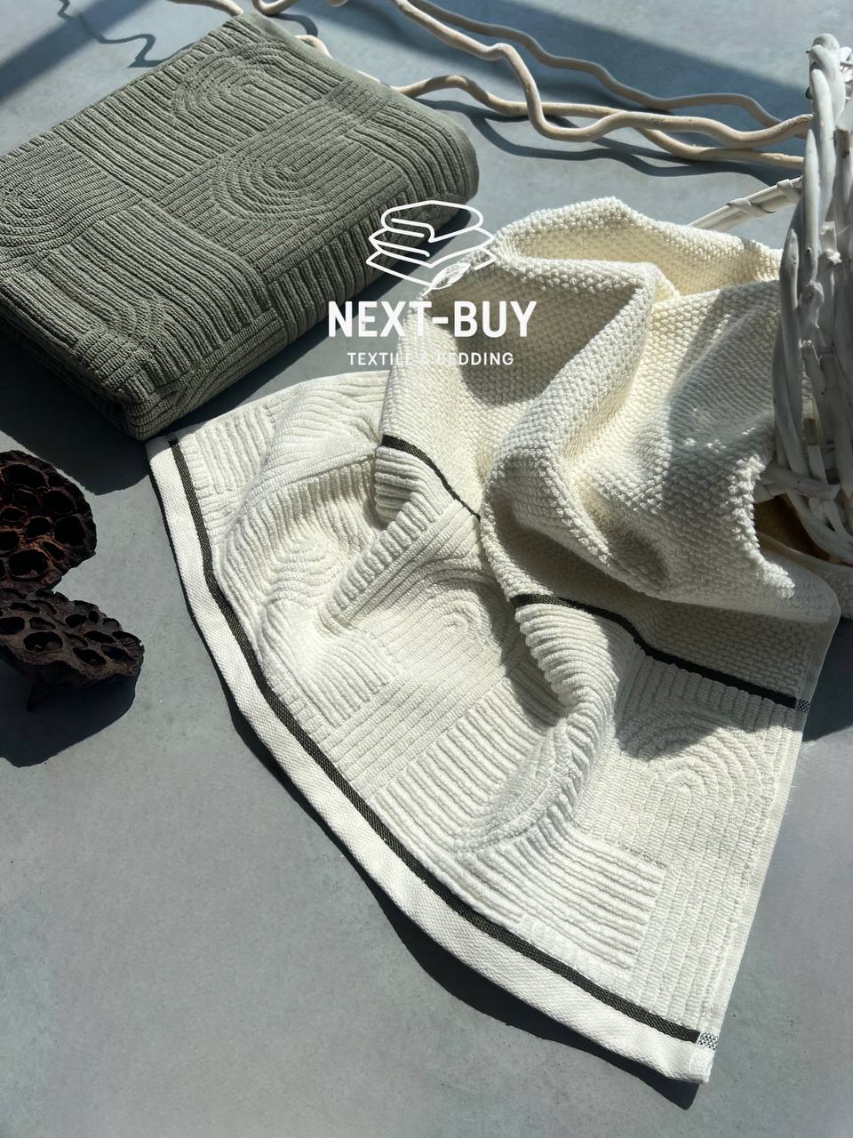 Набір бавовняних рушників Istanbul Babil Haki 2шт