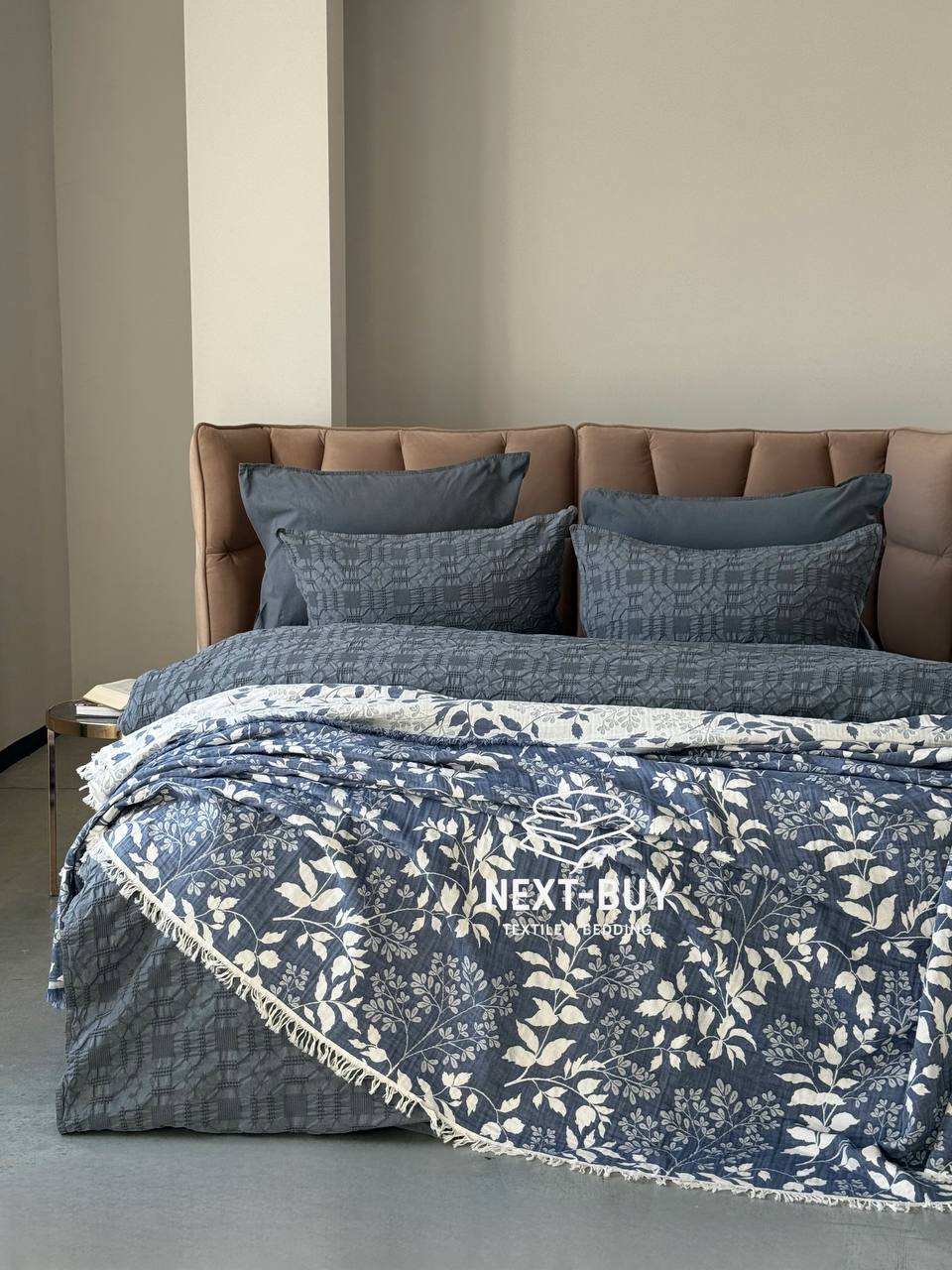 Муслінове покривало Saheser Model Amor Lacivert євро Туреччина