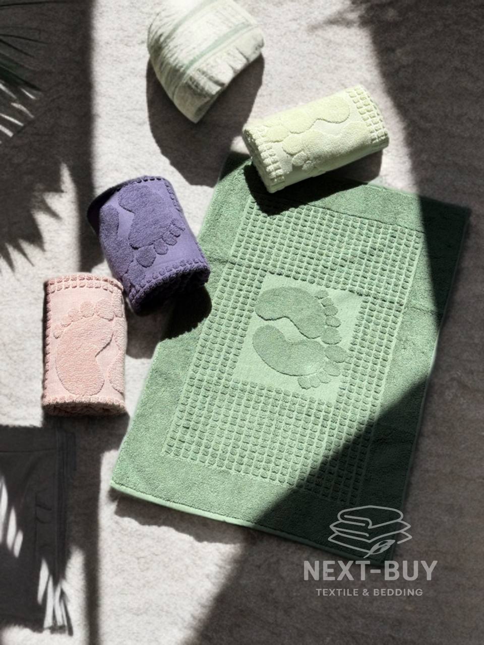 Натуральний килимок-рушник для ніг Febo Ayak paspas green 50x70