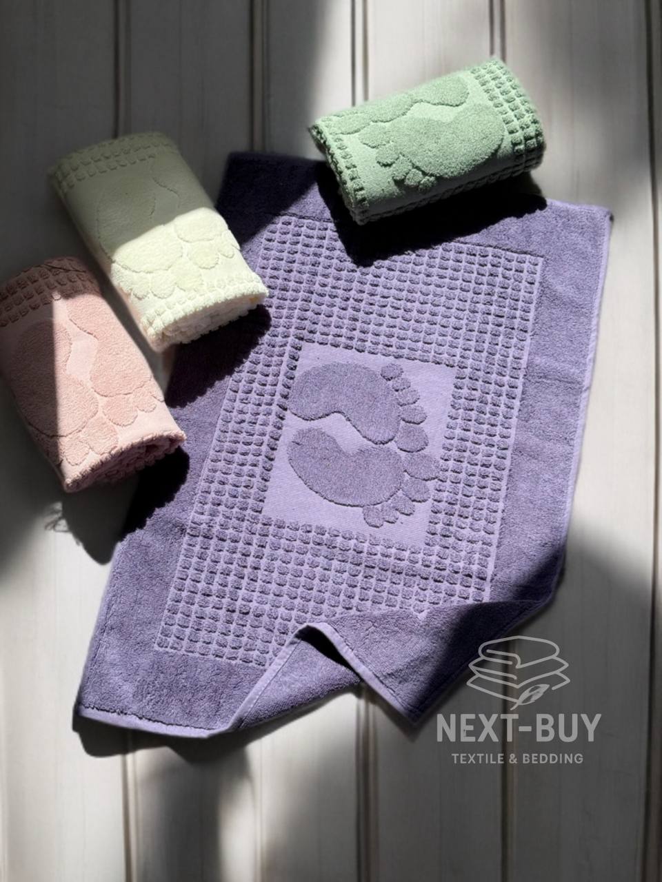 Натуральний килимок-рушник для ніг Febo Ayak paspas leylac 50x70