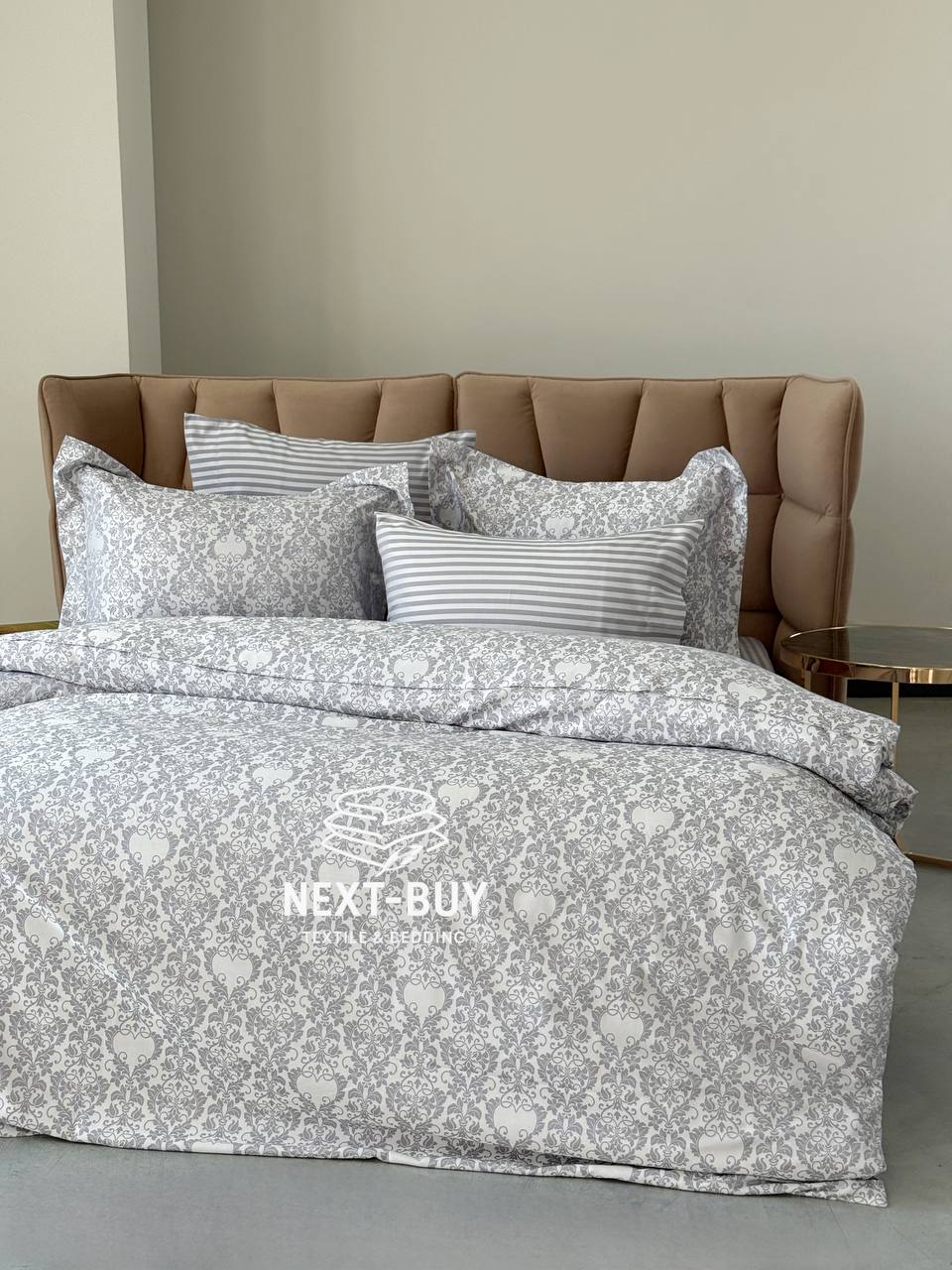 Постільна білизна Maison D'or Pearl Grey 200x220см бамбук жаккард