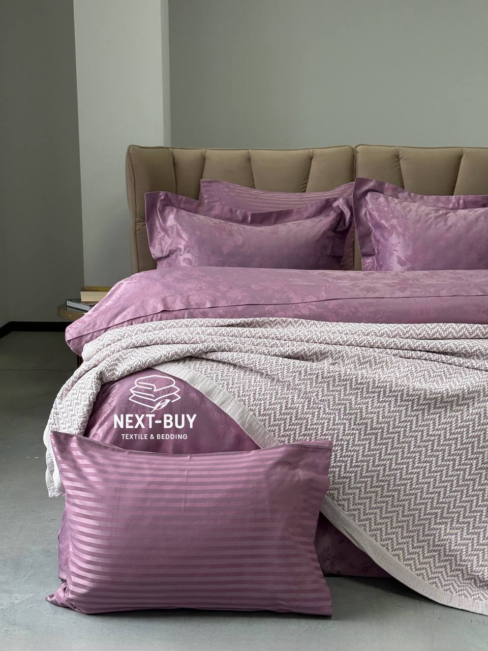 Постільна білизна Maison D'or Ruby Lilac 200x220см бамбук жаккард