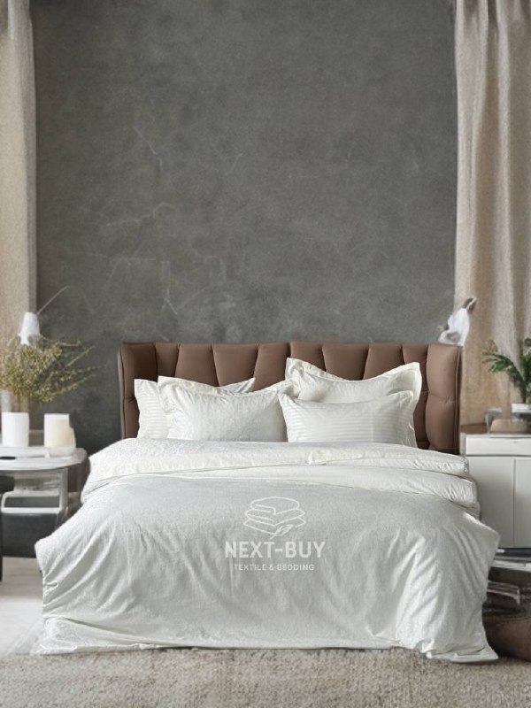 Постільна білизна Maison D'or Pearl White 200x220см бамбук жаккард