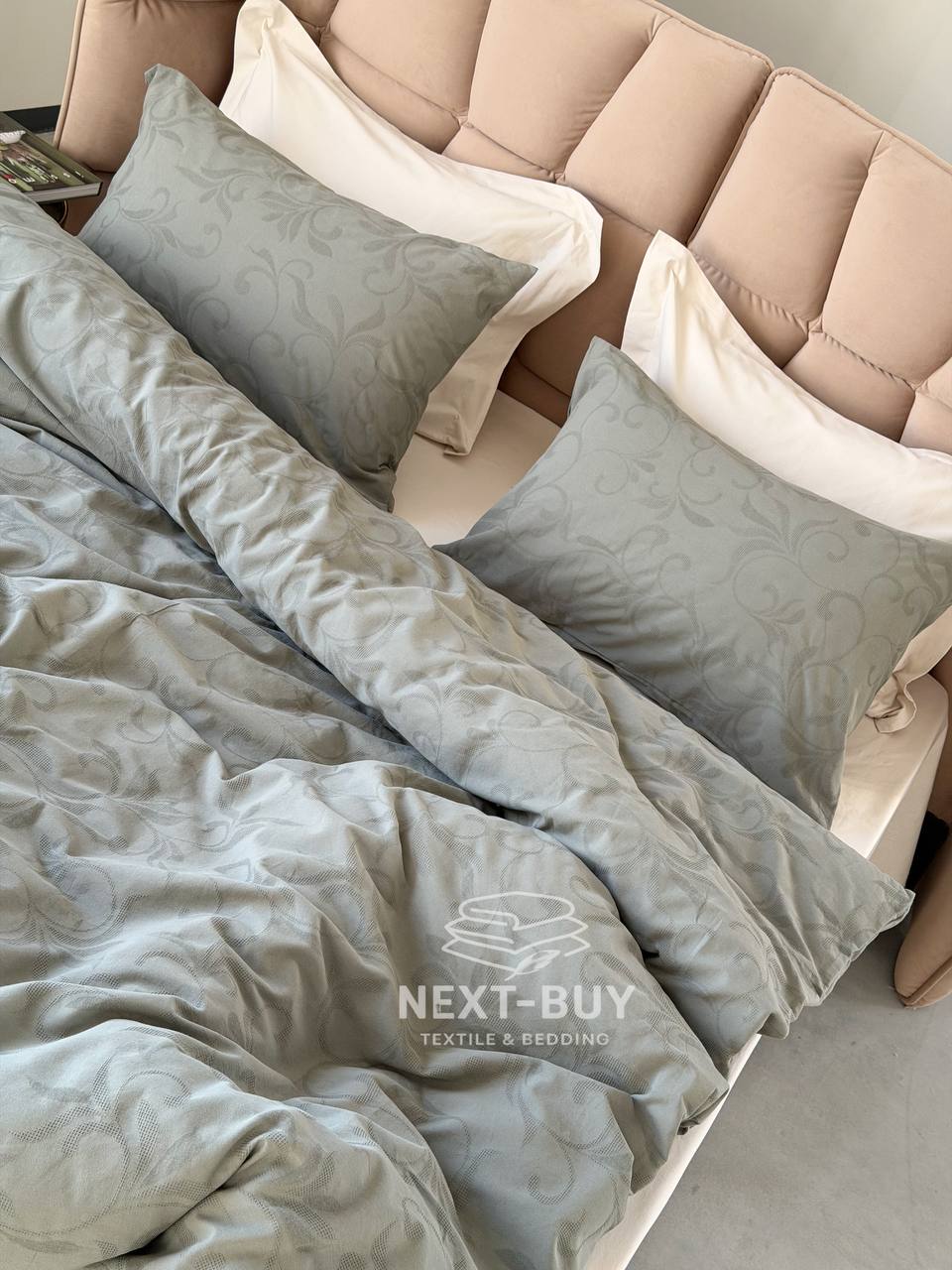 Постільна білизна з вареної бавовни з жакардовим плетінням Saheser MODEL FAYEL Євро | Туреччина