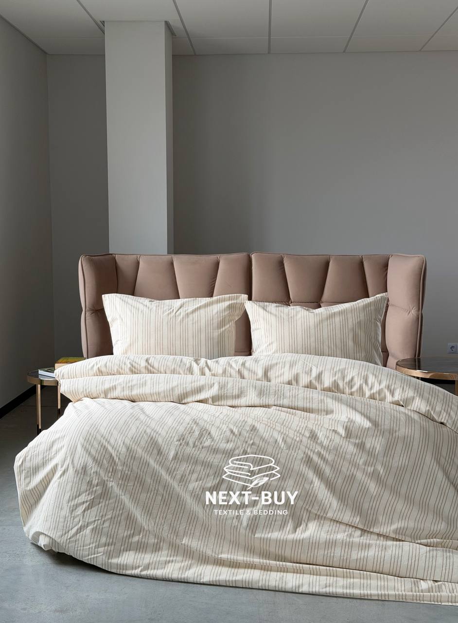 Постільна білизна Saheser Notta Bej євро 200х220