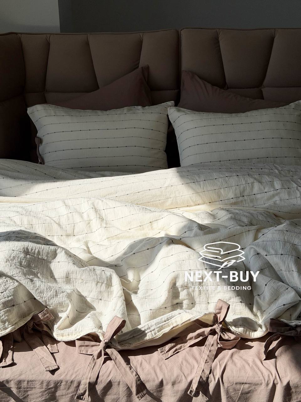 Постільна білизна POEM MINK Natural Cotton Series з вареної бавовни, євро комплект 200×220