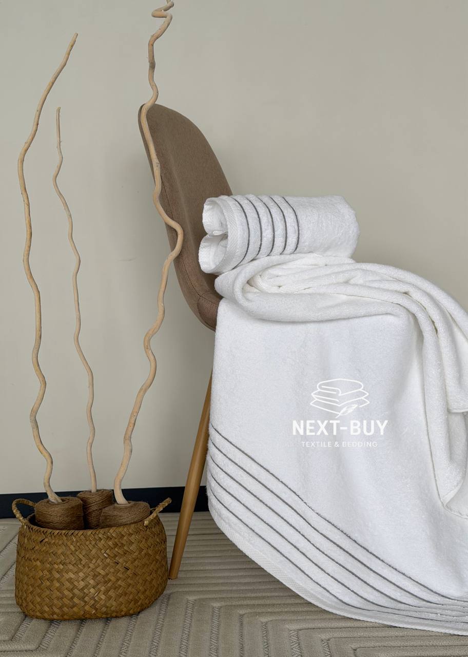 Набір махрових рушників 2шт Gray Line 50*90 см, 70*140 см Туреччина