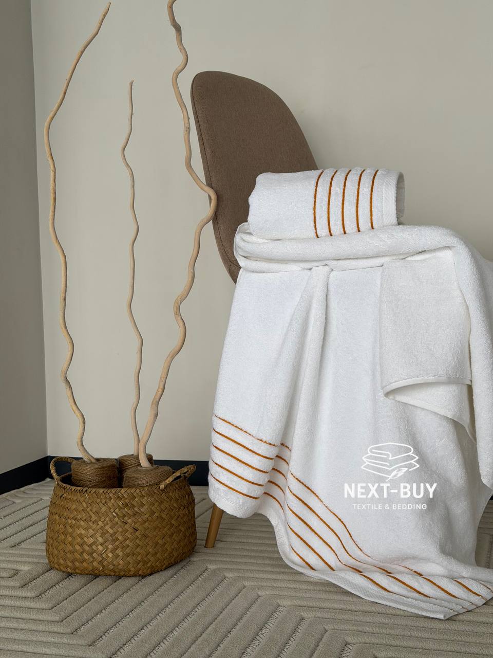 Набір махрових рушників 2шт Orange Line 50*90 см, 70*140 см Туреччина