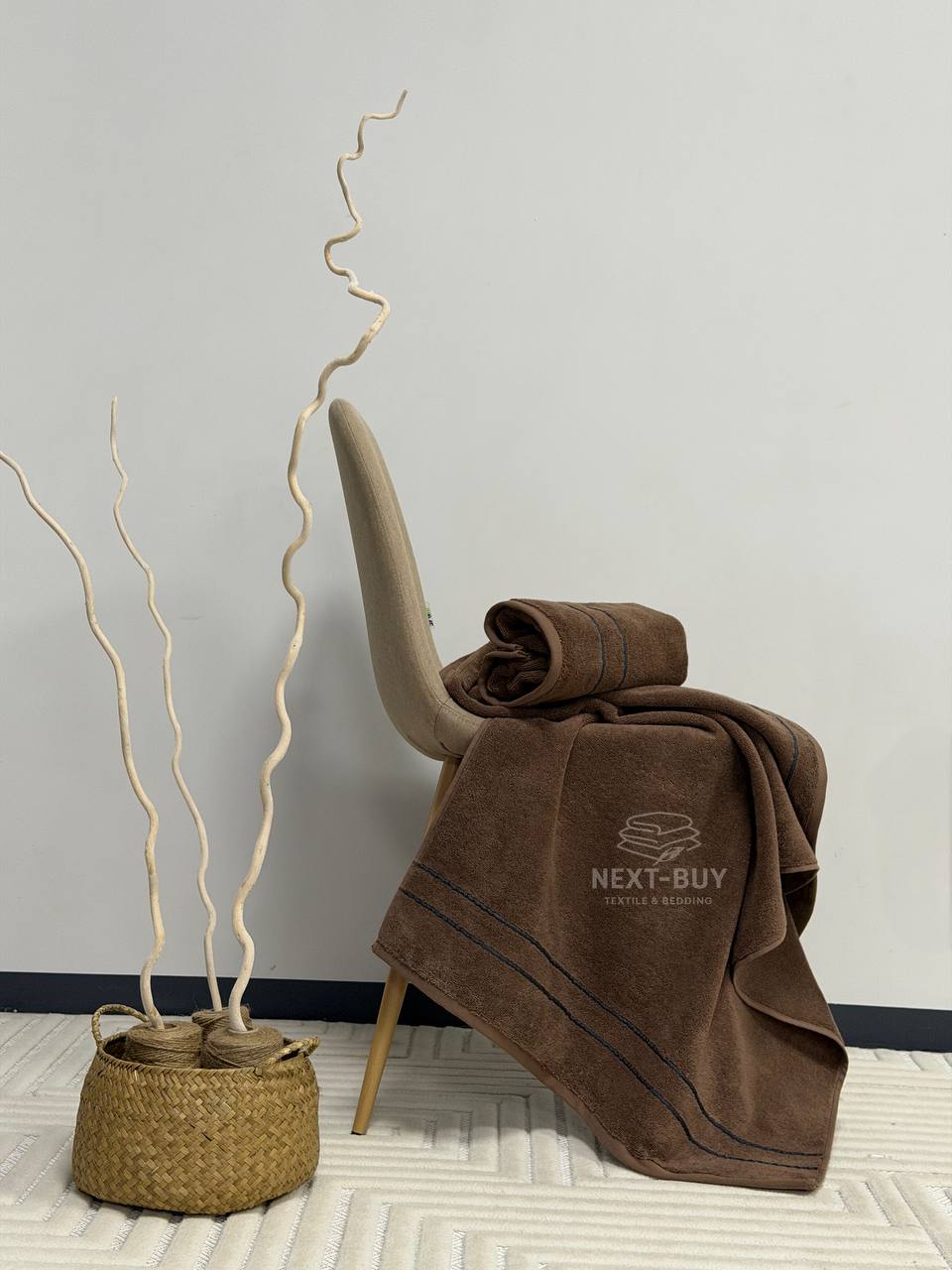 Набір махрових рушників Line Kahve 2 шт: 50×90, 70×140, Туреччина