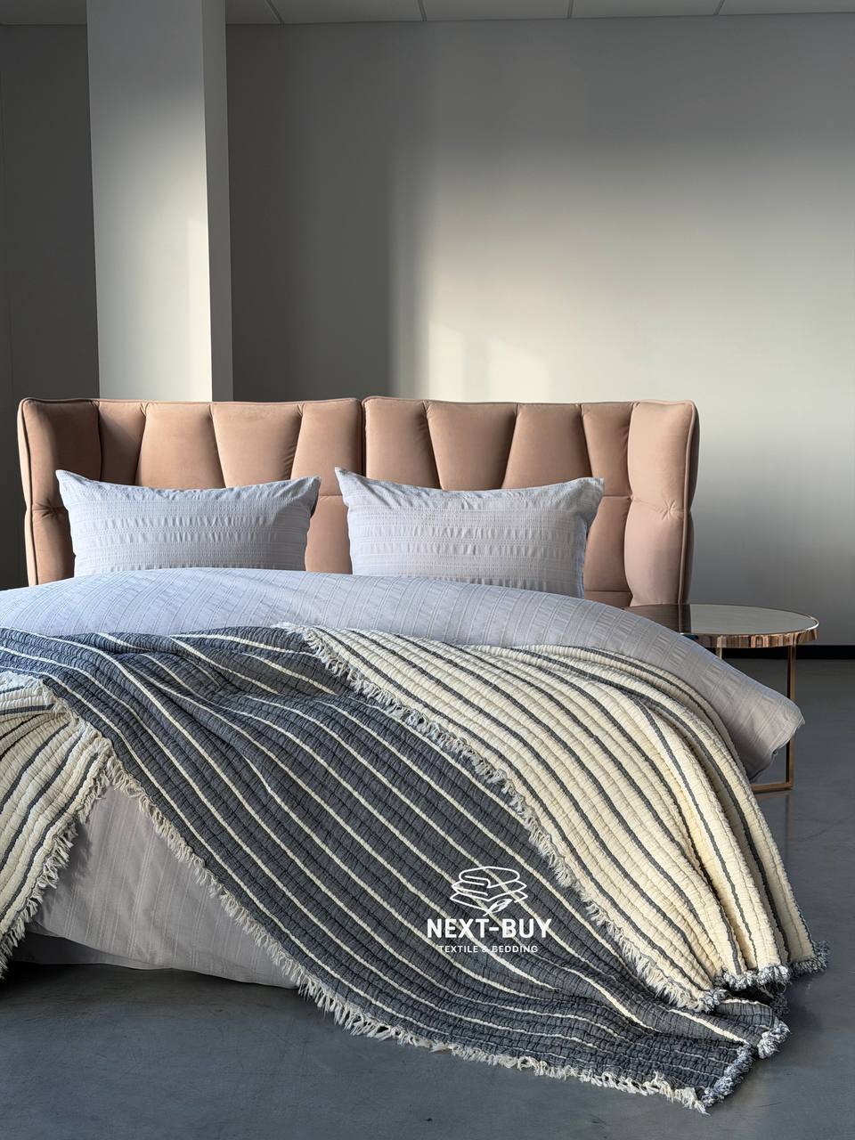 Муслінове покривало Saheser Luca Antrasit— 100% бавовна, 5-шаровий муслін, Туреччина