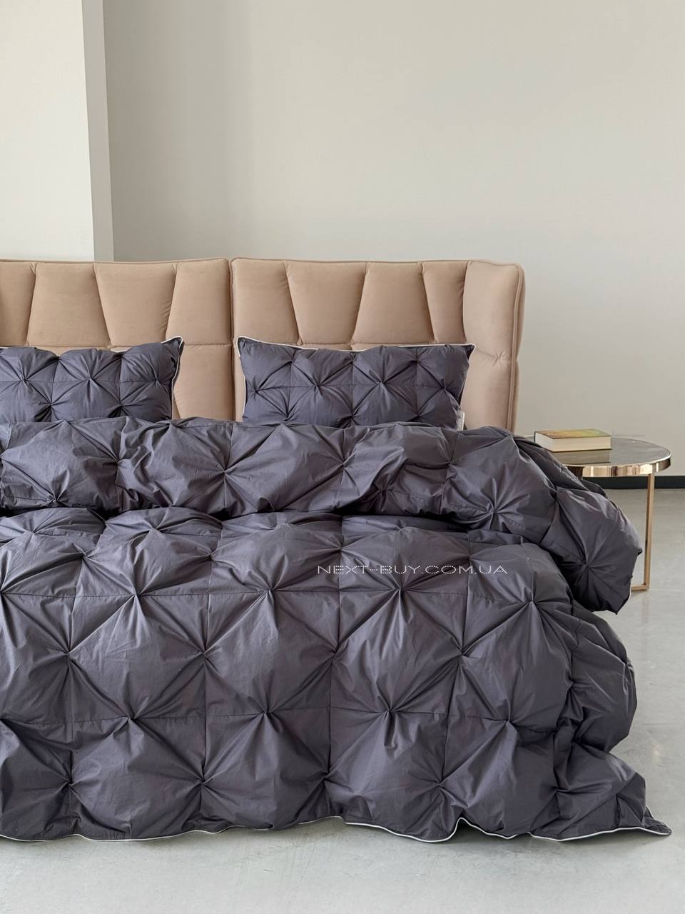 Private lux антиалергенна ковдра-покривало 230×250 2 структуровані наволочки 50х70
