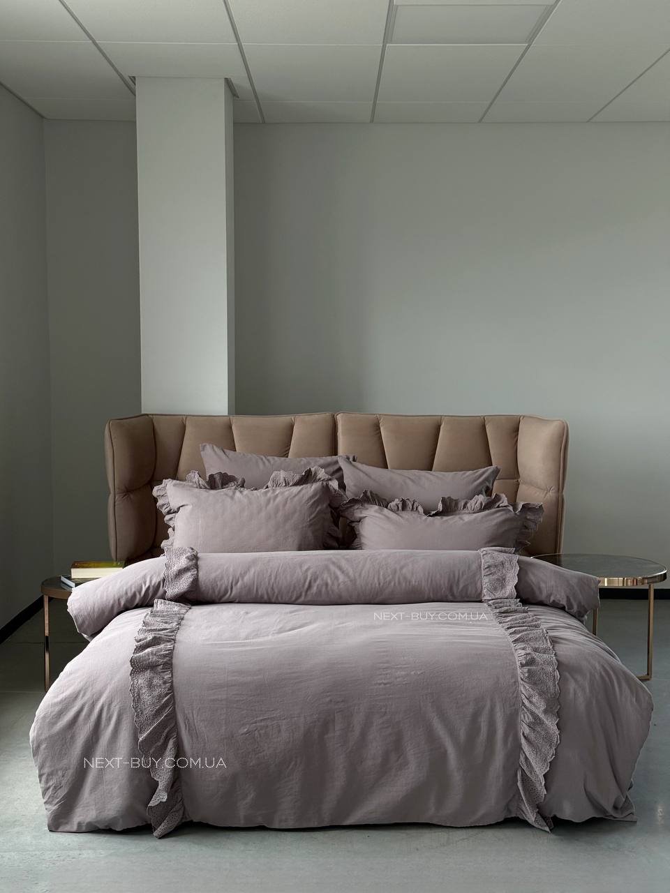 Постільна білизна Romantica antrasit євро 200х220 jacquard