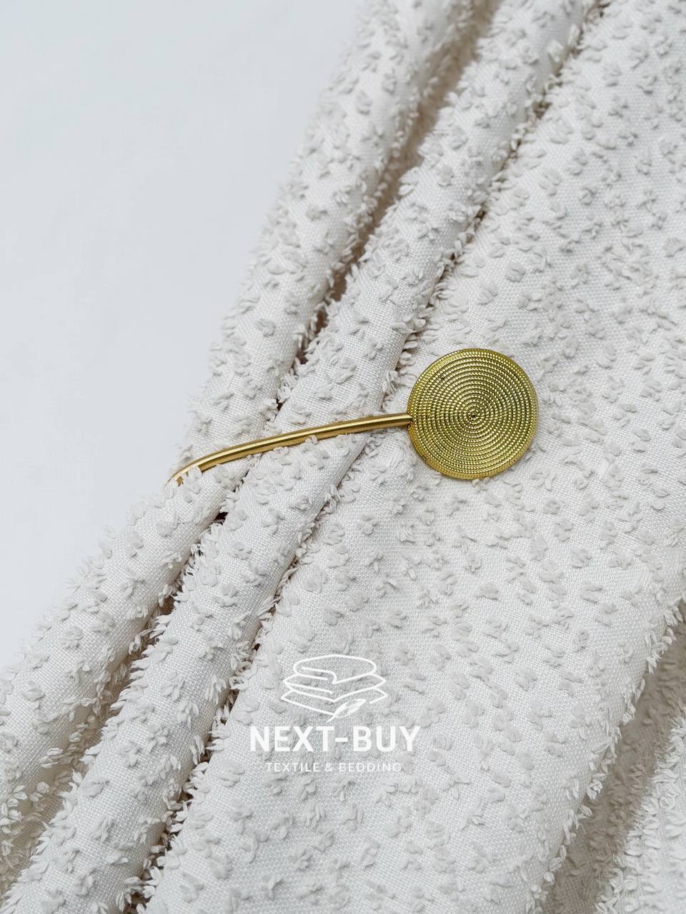 Магніт підхоплювач для штор круглий, золотистий Туреччина