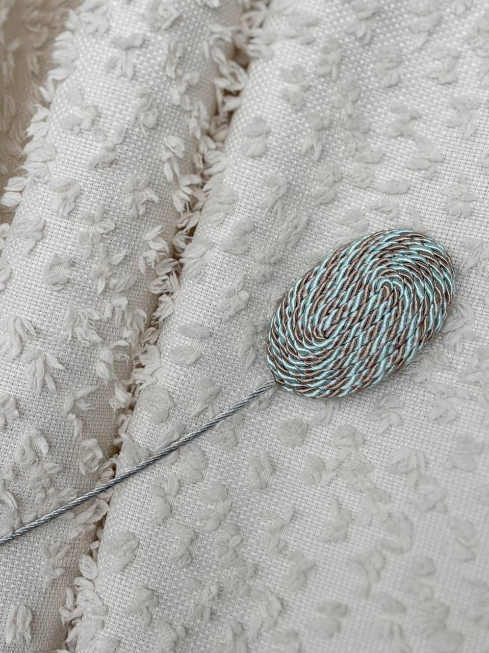 Магнітний підхват для штор карамельно-бірюзовий Туречинна