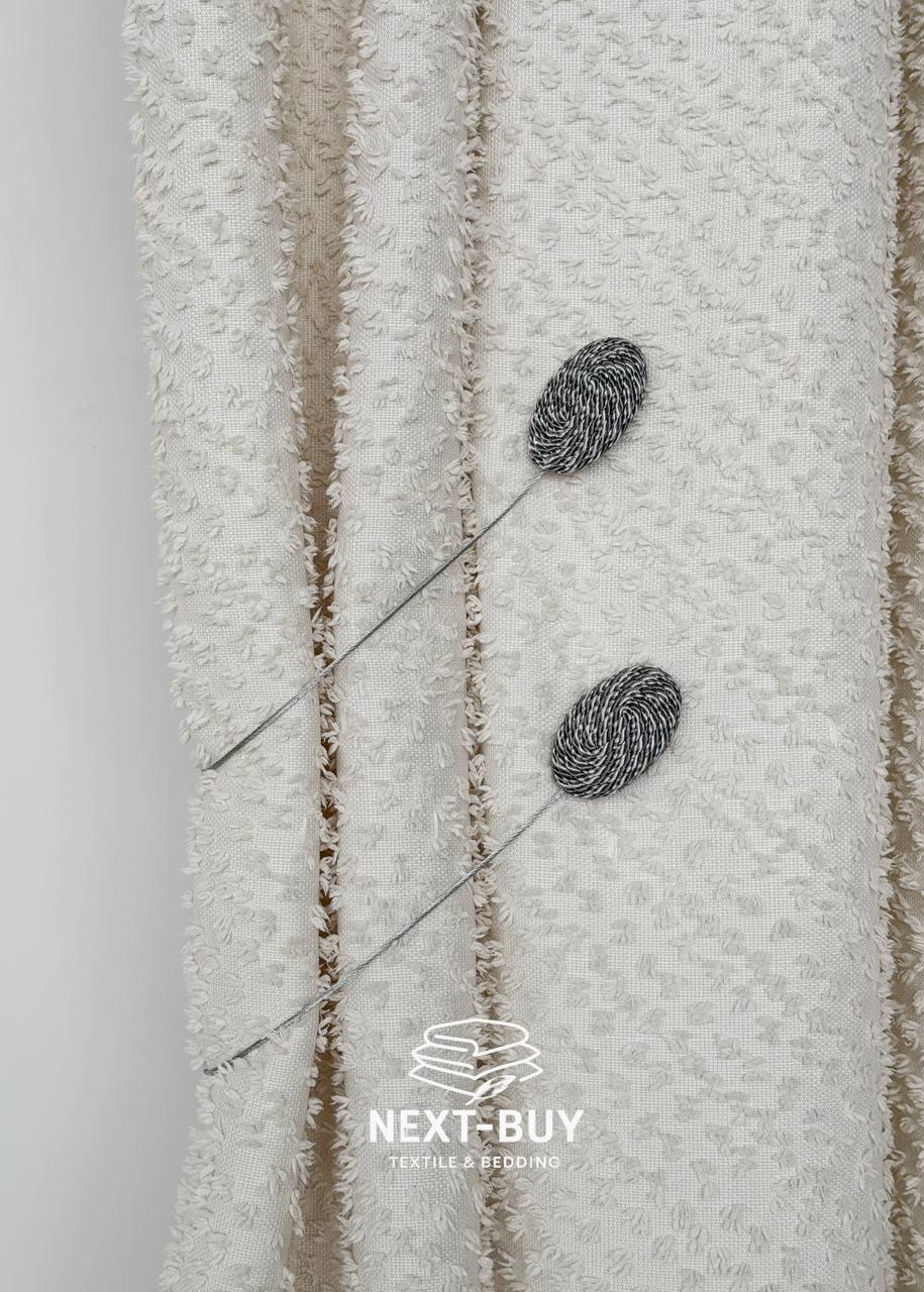 Шторний магніт на тросі сірого кольору Туречинна