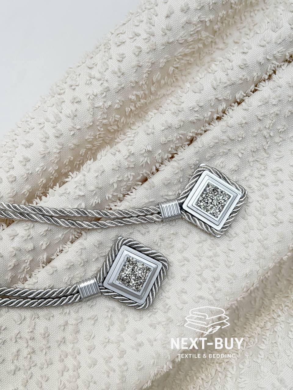 Магнітний підхват для штор срібний Туречинна