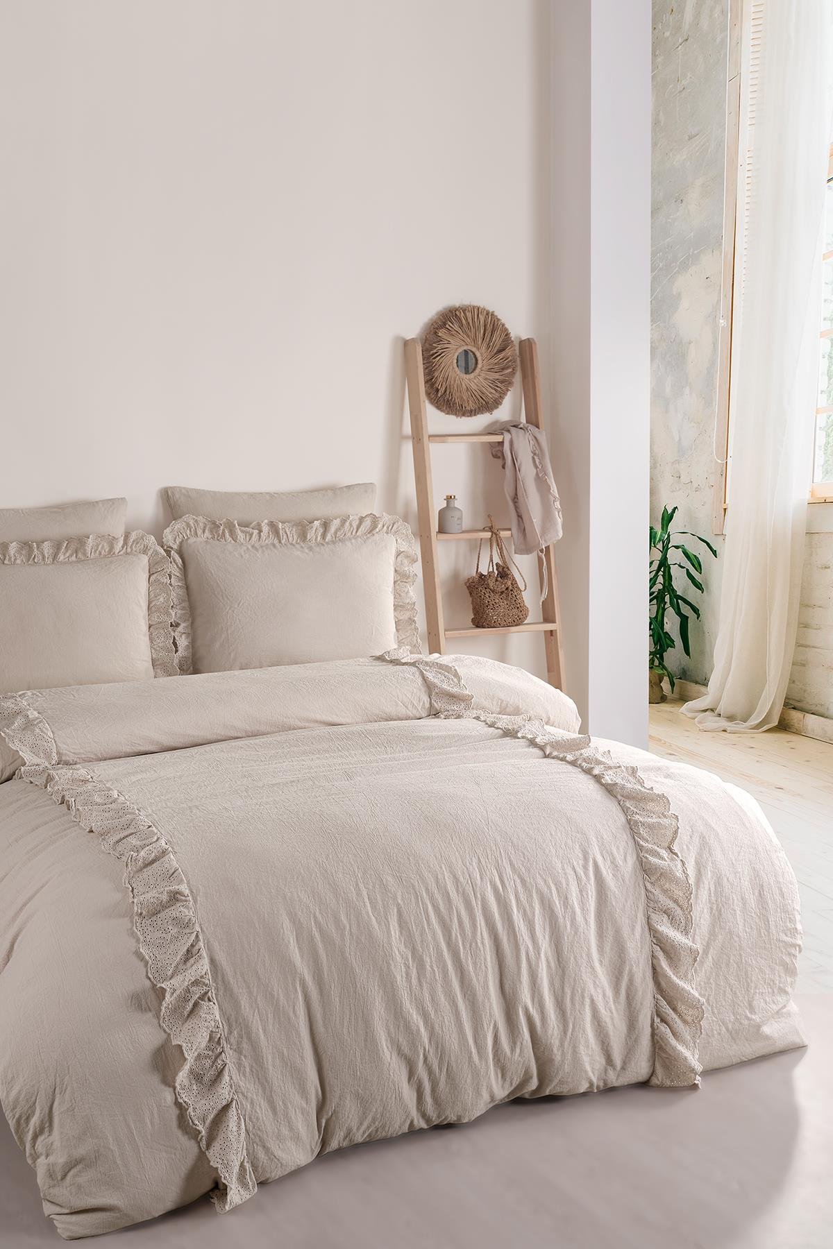 Постільна білизна Romantica bej євро 200х220 jacquard