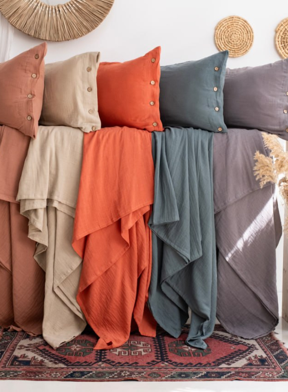 Постільна білизна Saheser Vetro Haki євро 200х220 jacquard