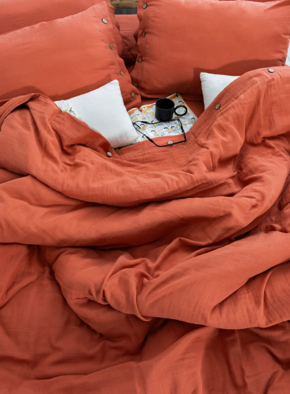 Постільна білизна Saheser Vetro Keremit євро 200х220 jacquard