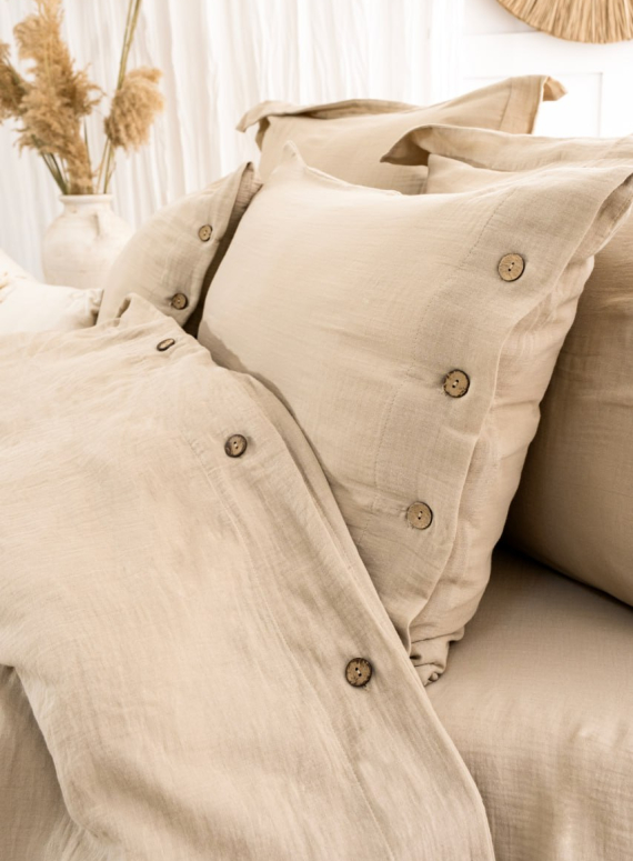 Постільна білизна Saheser Vetro Bej євро 200х220 jacquard