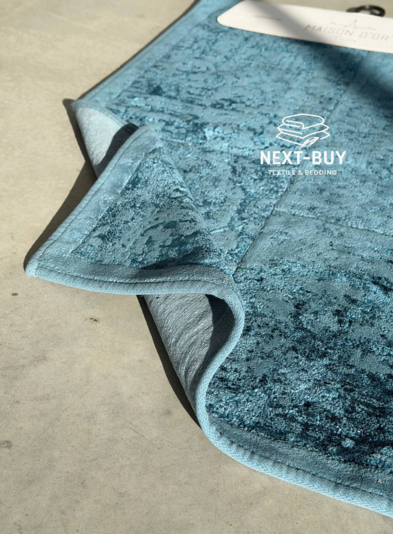 Набір бавовняних килимів для ванної Maison D’or Gardiner Patchwork Petrol 2 шт (60×100 см + 50×60 см) | Туреччина