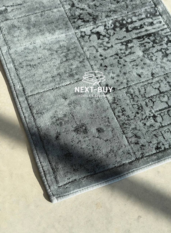 Набір килимів для ванної Maison D’or Gardiner Patchwork Antrasit 2 шт (60×100 см + 50×60 см) | Туреччина