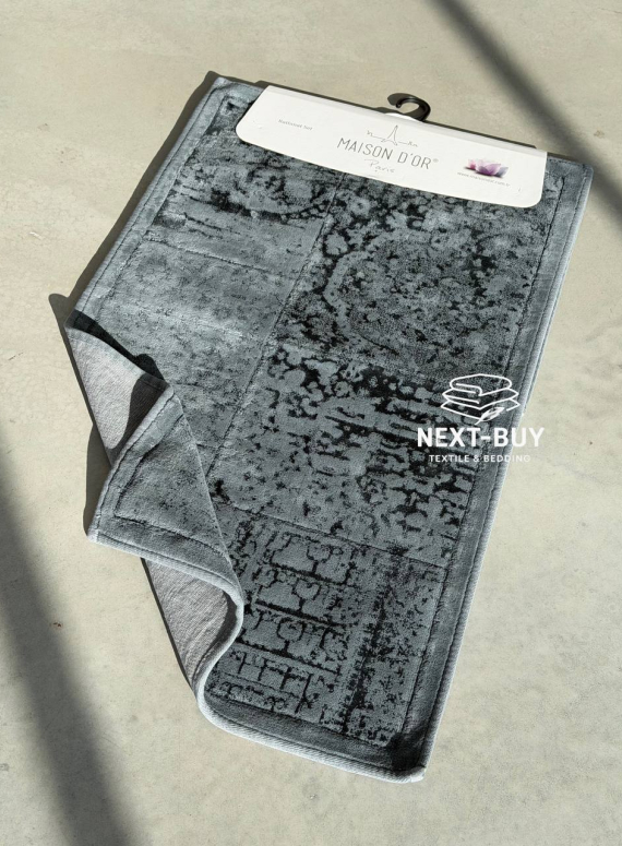 Набір килимів для ванної Maison D’or Gardiner Patchwork Antrasit 2 шт (60×100 см + 50×60 см) | Туреччина