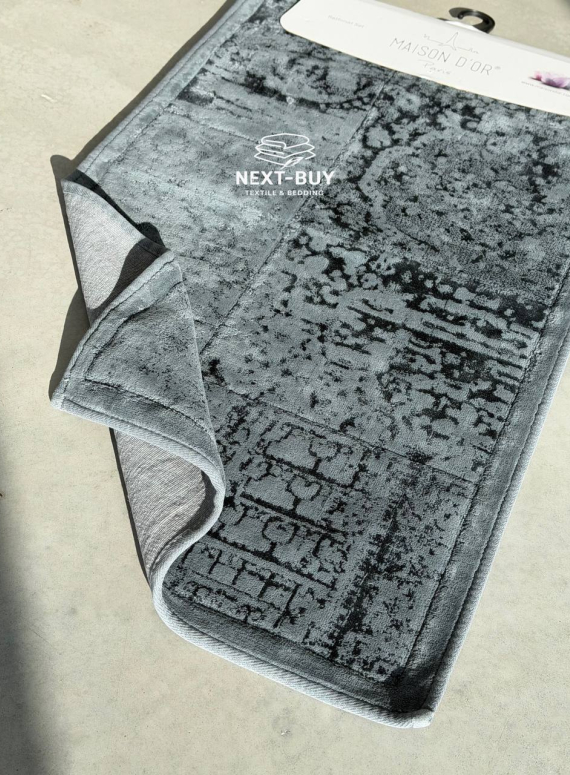 Набір килимів для ванної Maison D’or Gardiner Patchwork Antrasit 2 шт (60×100 см + 50×60 см) | Туреччина