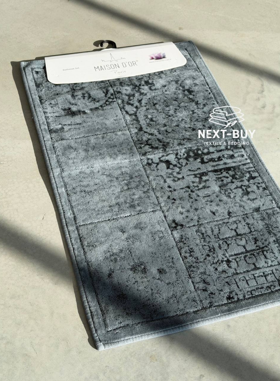 Набір килимів для ванної Maison D’or Gardiner Patchwork Antrasit 2 шт (60×100 см + 50×60 см) | Туреччина