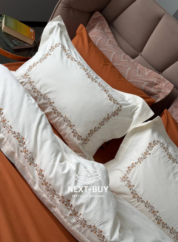 Постельное белье с покрывалом из вареного хлопка Dafne Kiremit  Турция