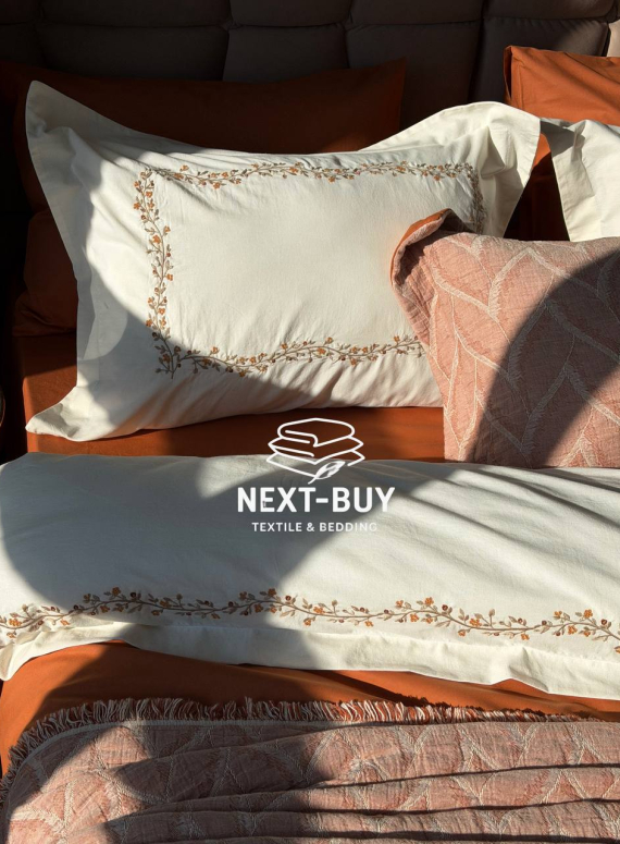 Постельное белье с покрывалом из вареного хлопка Dafne Kiremit  Турция