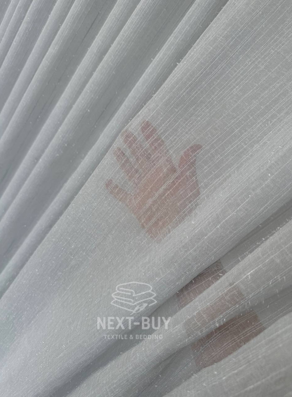 Тюль льон сірий з люрексовою ниткою Blue Shade Gri Туреччина