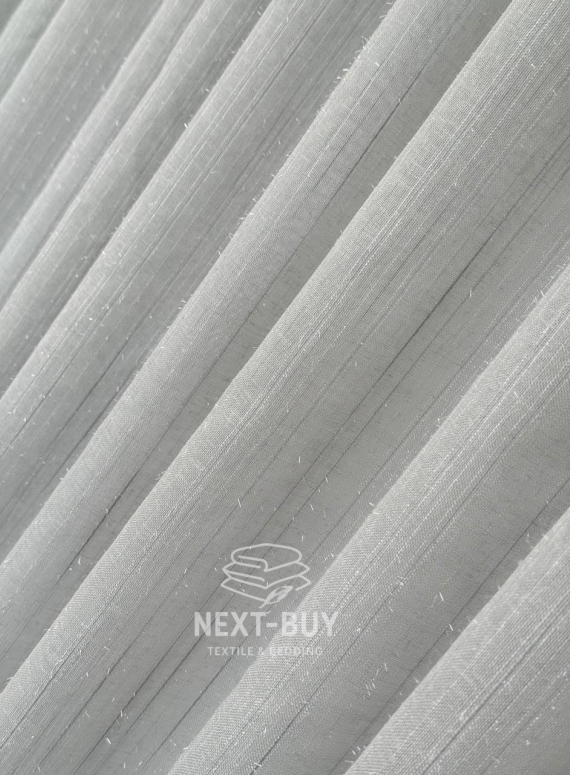 Тюль льон сірий з люрексовою ниткою Blue Shade Gri Туреччина