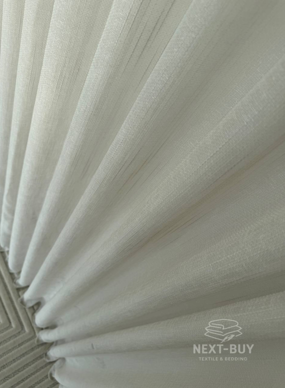 Тюль льон бежевий з люрексовою ниткою Blue Shade Bej Туреччина