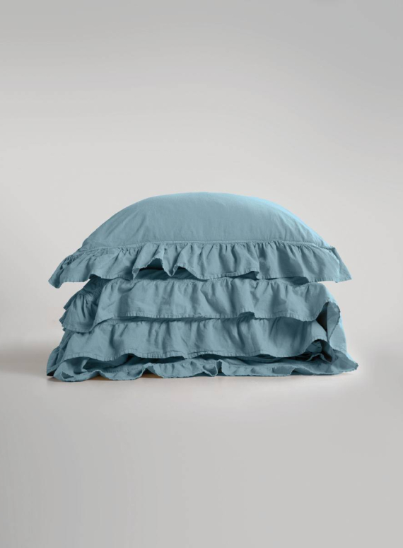 Эксклюзивное постельное белье Limasso Exclusive  Mineral blue 200x220 из вареного хлопка