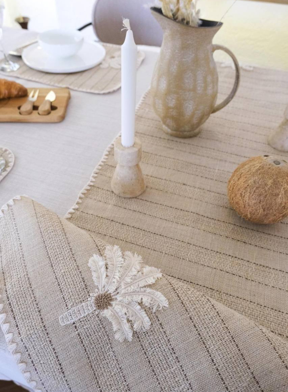 Набір скатертин Boho Island 160х220 см  (8 предметів) Туречинна