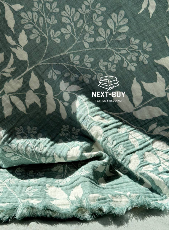 Муслиновое покрывало Saheser Model Amor Yesil евро Турция