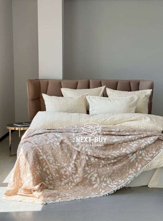 Муслінове покривало Saheser Model Amor Bej євро Туреччина