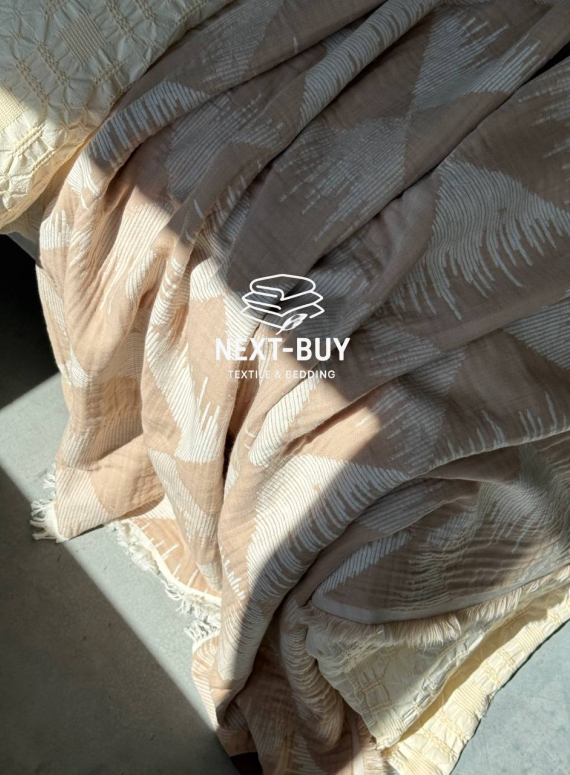 Муслиновое покрывало Saheser Model dolce Bej евро Турция