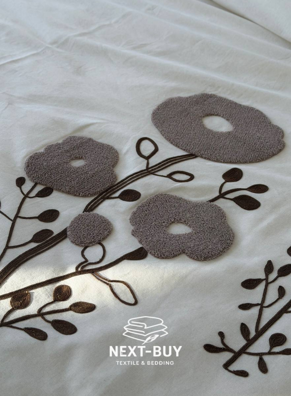 Постільна білизна Saheser Alessa Bej євро 200х220 з вишивкою