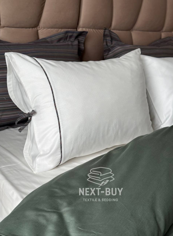 Elba Yesil Pasioni — постільна білизна з сатину преміум класу 210 TC з простирадлом на резинці
