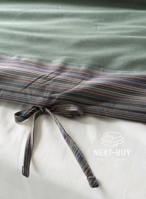 Elba Yesil Pasioni — постільна білизна з сатину преміум класу 210 TC з простирадлом на резинці