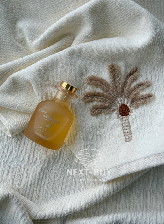 Набір рушників в подарунковій коробці з парфумами Oda Kokulu Boho krem  Туреччина