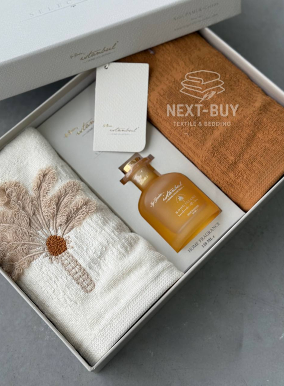 Подарунковий набір рушників з аромадифузором Boho Island Kiremit Istanbul, Туреччина